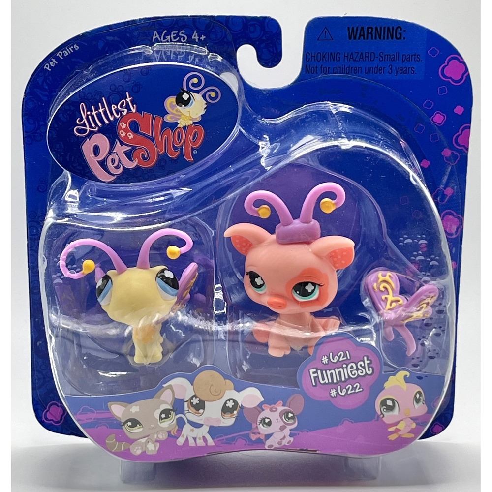 2007 Littlest Pet Shop-Pet Pairs #621 Funniest #622 BRAND NEW